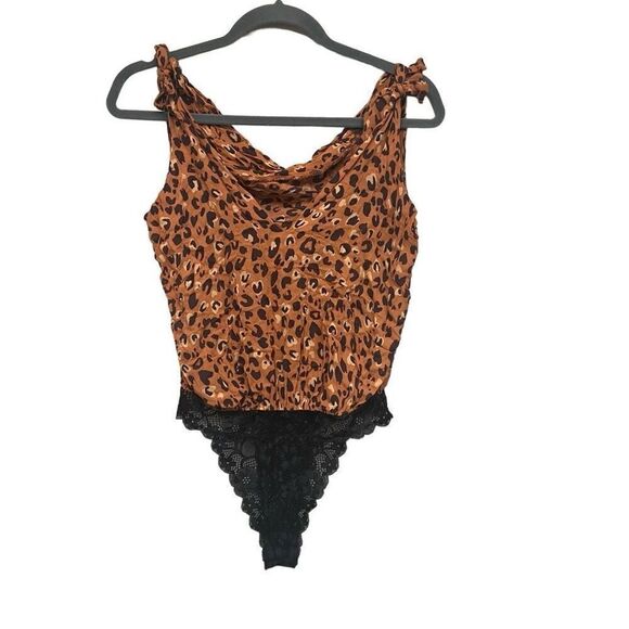 Free people animal print bodysuit size XS - Picture 1 of 3